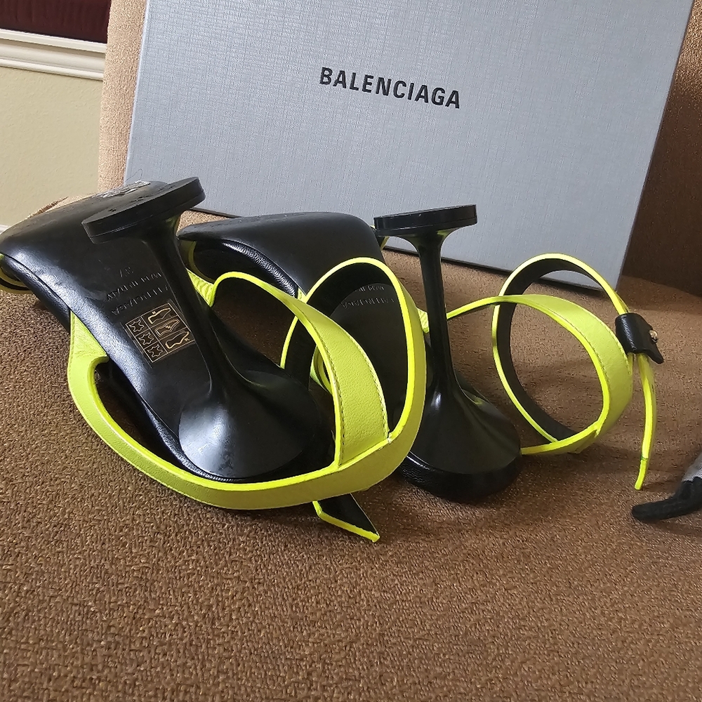 Balenciaga - Afterhour 90 leather sandals Size 37 - Picture 8 of 13